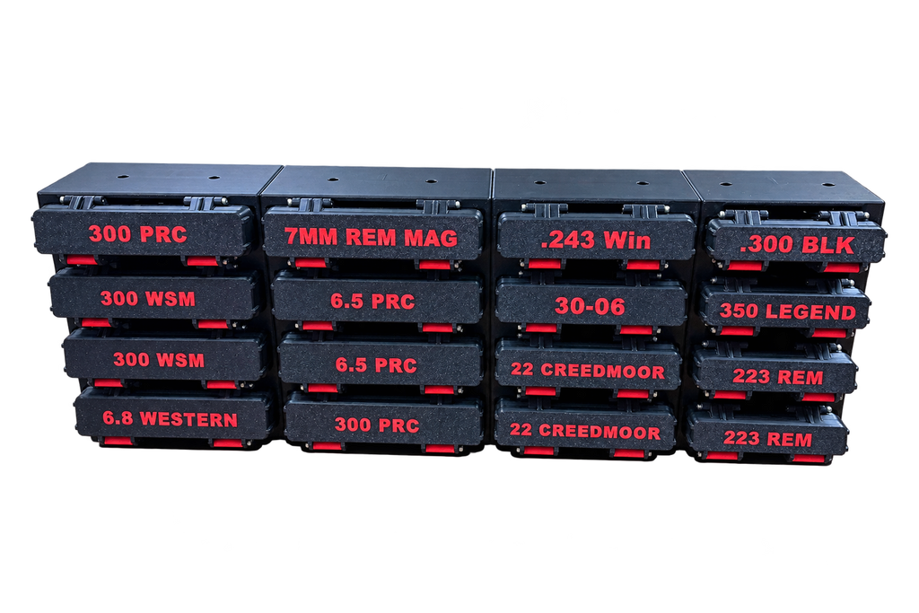 Four case racks with background removed